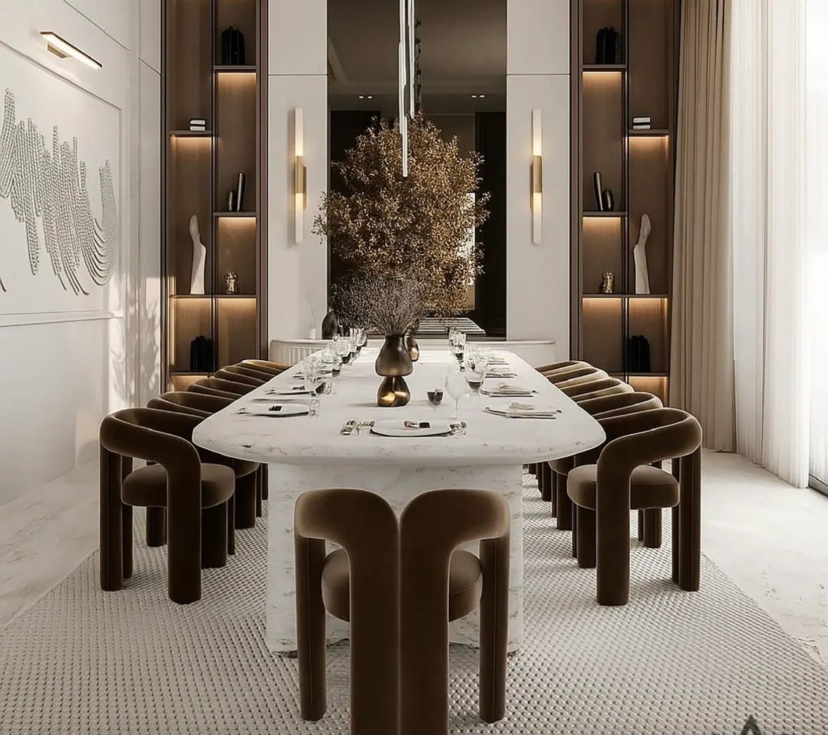 Salle à manger ouverte sur le séjour